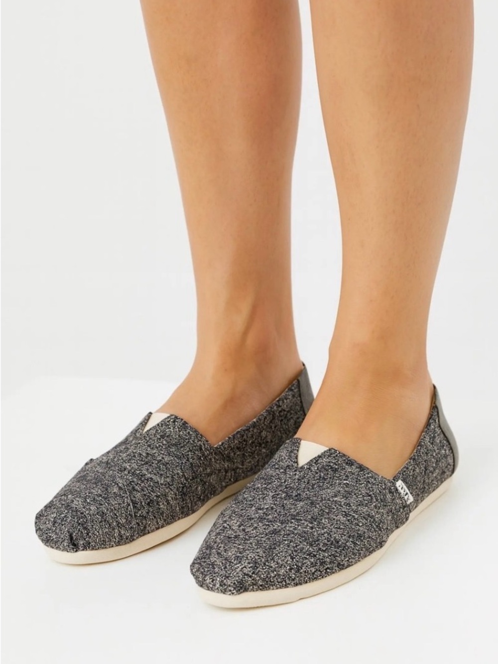 Casual Women's TOMS Gray Slip-On Canvas Loafers